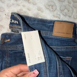 American Eagle Outfitters Women's Dark Blue Boot Cut Jeans